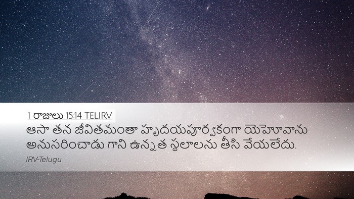 1 రాజులు 15:14 TELIRV Bible Verse Image