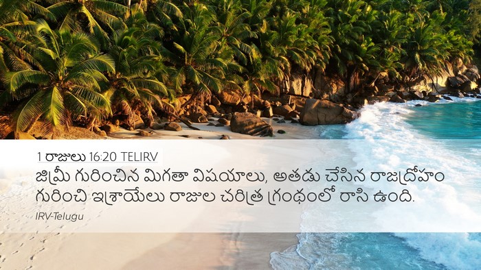 1 రాజులు 16:20 TELIRV Bible Verse Image