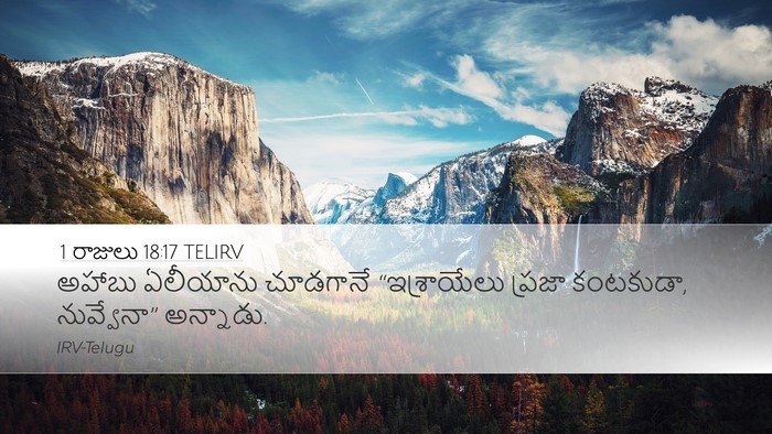 1 రాజులు 18:17 TELIRV Bible Verse Image