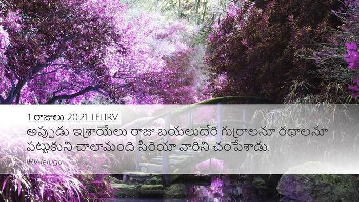 1 రాజులు 20:21 TELIRV Desktop Wallpaper - అప్పుడు ఇశ్రాయేలు - Desktop Bible Verse Wallpaper