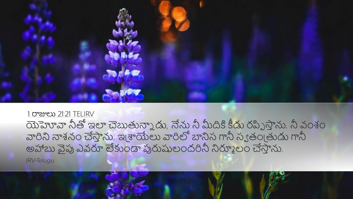 1 రాజులు 21:21 TELIRV Bible Verse Image