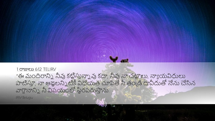 1 రాజులు 6:12 TELIRV Bible Verse Image