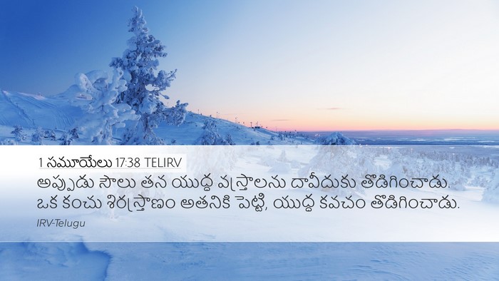 1 సమూయేలు 17:38 TELIRV Desktop Wallpaper - అప్పుడు సౌలు తన - Desktop Bible Verse Wallpaper