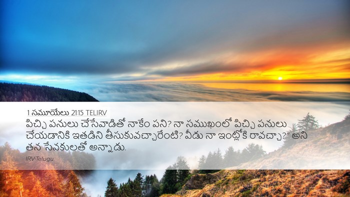 1 సమూయేలు 21:15 TELIRV Desktop Wallpaper - పిచ్చి పనులు - Desktop Bible Verse Wallpaper