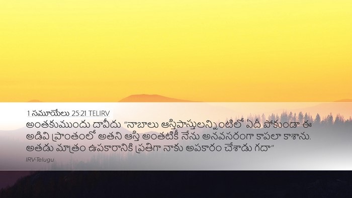 1 సమూయేలు 25:21 TELIRV Bible Verse Image