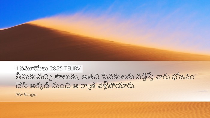 1 సమూయేలు 28:25 TELIRV Desktop Wallpaper - తీసుకువచ్చి - Desktop Bible Verse Wallpaper