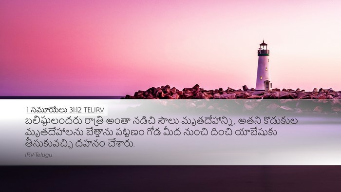 1 సమూయేలు 31:12 TELIRV Bible Verse Image