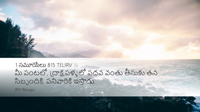 1 సమూయేలు 8:15 TELIRV Desktop Wallpaper - మీ పంటలో, - Desktop Bible Verse Wallpaper