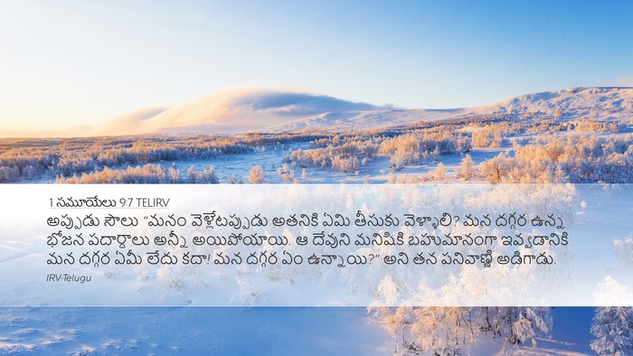 1 సమూయేలు 9:7 TELIRV Desktop Wallpaper - అప్పుడు సౌలు “మనం - Desktop Bible Verse Wallpaper