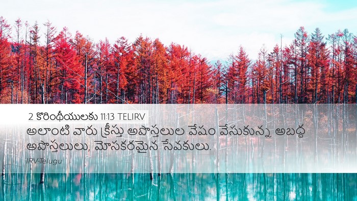 2 కొరింథీయులకు 11:13 TELIRV Bible Verse Image