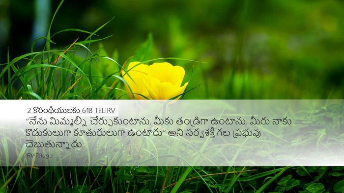 2 కొరింథీయులకు 6:18 TELIRV Bible Verse Image