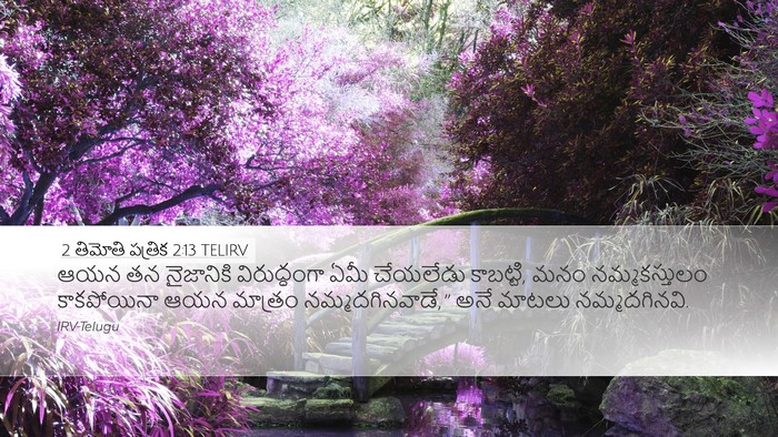 2 తిమోతి పత్రిక 2:13 TELIRV Bible Verse Image