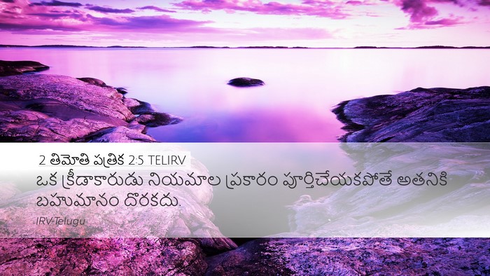 2 తిమోతి పత్రిక 2:5 TELIRV Desktop Wallpaper - ఒక క్రీడాకారుడు - Desktop Bible Verse Wallpaper
