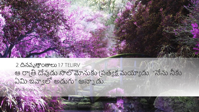 2 దినవృత్తాంతాలు 1:7 TELIRV Bible Verse Image