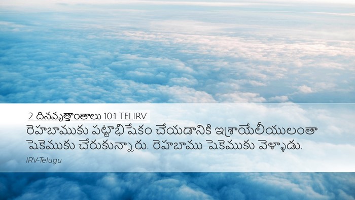 2 దినవృత్తాంతాలు 10:1 TELIRV Bible Verse Image