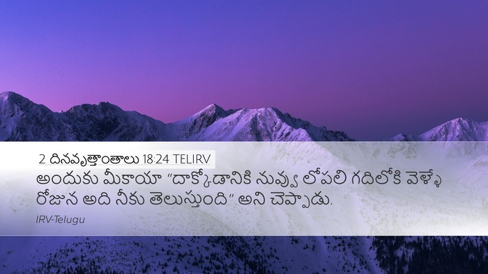 2 దినవృత్తాంతాలు 18:24 TELIRV Bible Verse Image