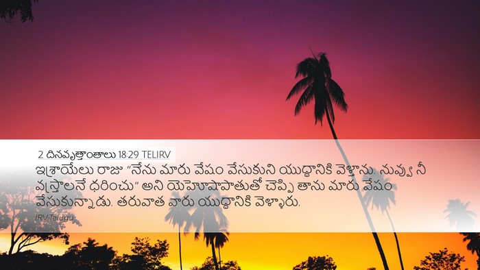 2 దినవృత్తాంతాలు 18:29 TELIRV Bible Verse Image