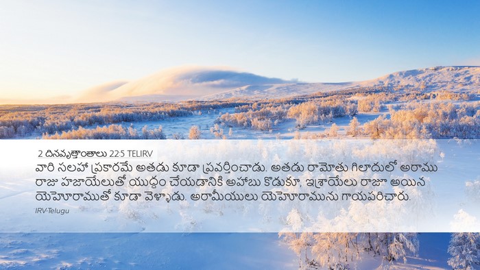 2 దినవృత్తాంతాలు 22:5 TELIRV Bible Verse Image