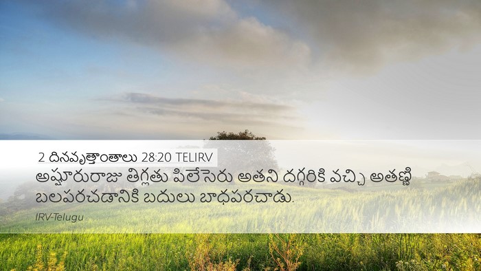 2 దినవృత్తాంతాలు 28:20 TELIRV Bible Verse Image