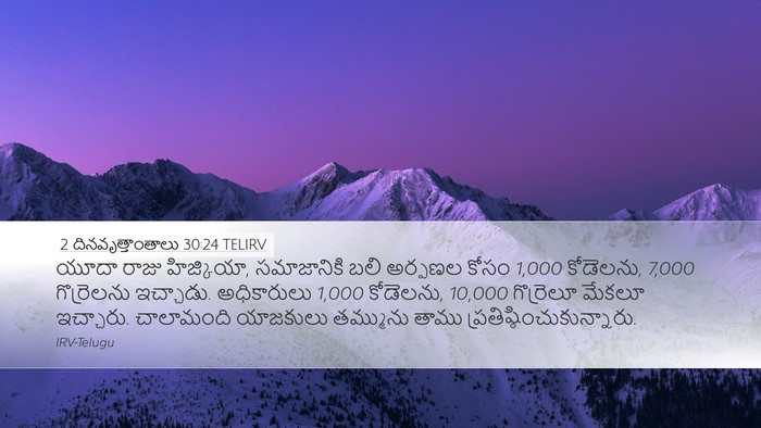 2 దినవృత్తాంతాలు 30:24 TELIRV Bible Verse Image