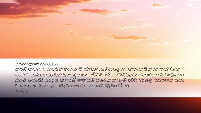 2 దినవృత్తాంతాలు 5:13 TELIRV Bible Verse Image