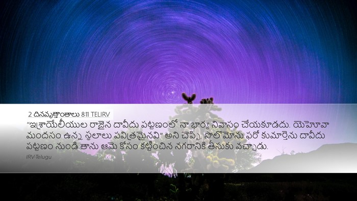 2 దినవృత్తాంతాలు 8:11 TELIRV Bible Verse Image