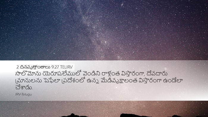2 దినవృత్తాంతాలు 9:27 TELIRV Bible Verse Image