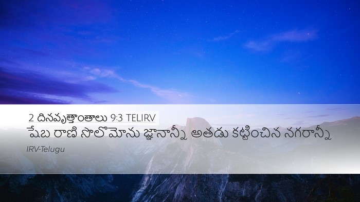 2 దినవృత్తాంతాలు 9:3 TELIRV Bible Verse Image
