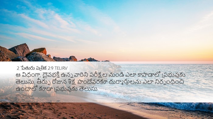 2 పేతురు పత్రిక 2:9 TELIRV Bible Verse Image