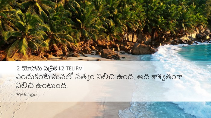 2 యోహాను పత్రిక 1:2 TELIRV Bible Verse Image