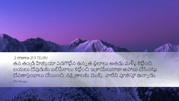 2 రాజులు 21:3 TELIRV Bible Verse Image