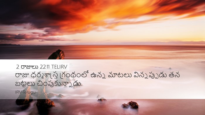 2 రాజులు 22:11 TELIRV Desktop Wallpaper - రాజు ధర్మశాస్త్ర - Desktop Bible Verse Wallpaper