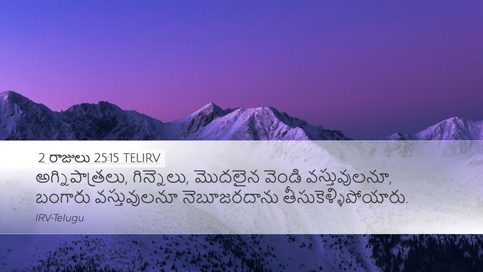 2 రాజులు 25:15 TELIRV Bible Verse Image