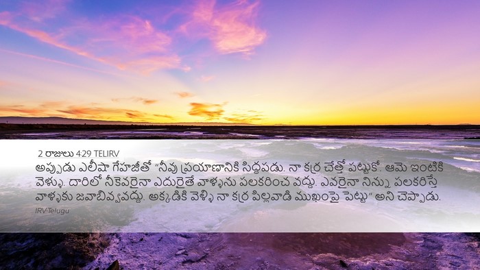 2 రాజులు 4:29 TELIRV Bible Verse Image