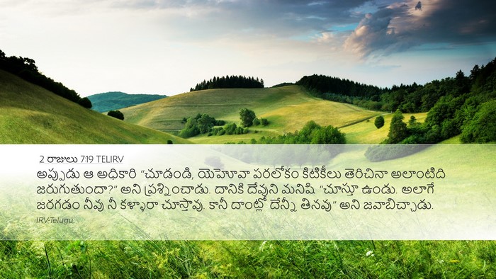 2 రాజులు 7:19 TELIRV Bible Verse Image