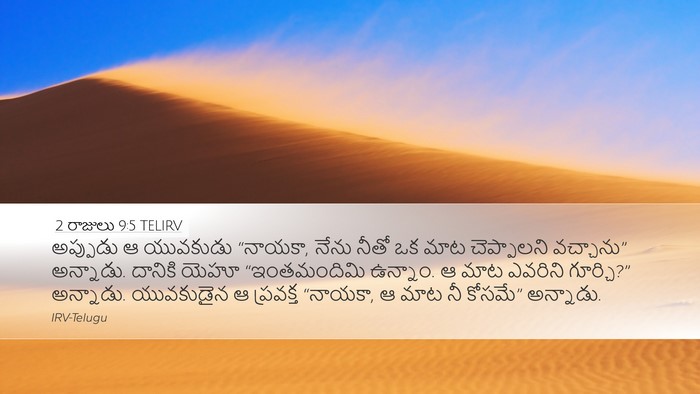 2 రాజులు 9:5 TELIRV Bible Verse Image