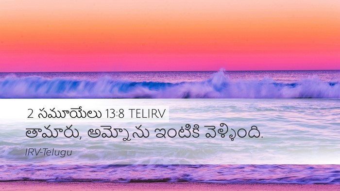 2 సమూయేలు 13:8 TELIRV Desktop Wallpaper - తామారు, అమ్నోను - Desktop Bible Verse Wallpaper