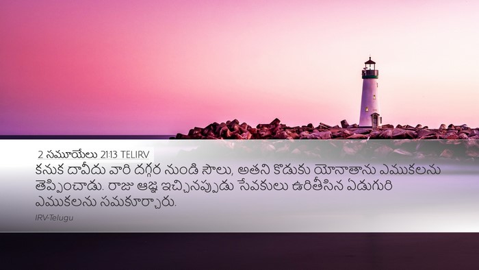 2 సమూయేలు 21:13 TELIRV Desktop Wallpaper - కనుక దావీదు వారి - Desktop Bible Verse Wallpaper