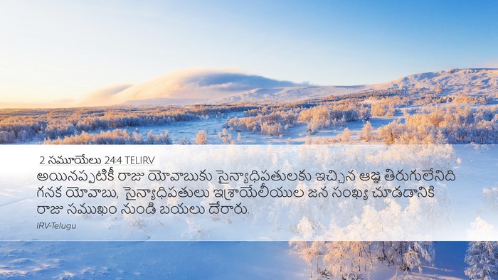 2 సమూయేలు 24:4 TELIRV Desktop Wallpaper - అయినప్పటికీ రాజు - Desktop Bible Verse Wallpaper