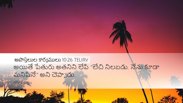 అపొస్తలుల కార్యములు 10:26 TELIRV Bible Verse Image