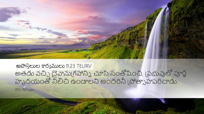 అపొస్తలుల కార్యములు 11:23 TELIRV Bible Verse Image