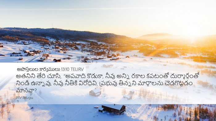 అపొస్తలుల కార్యములు 13:10 TELIRV Bible Verse Image