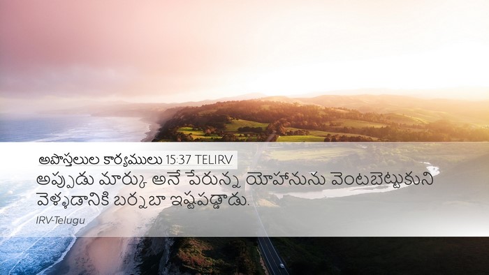 అపొస్తలుల కార్యములు 15:37 TELIRV Bible Verse Image