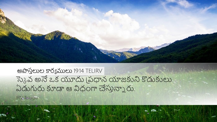 అపొస్తలుల కార్యములు 19:14 TELIRV Desktop Wallpaper - స్కెవ అనే ఒక యూదు - Desktop Bible Verse Wallpaper