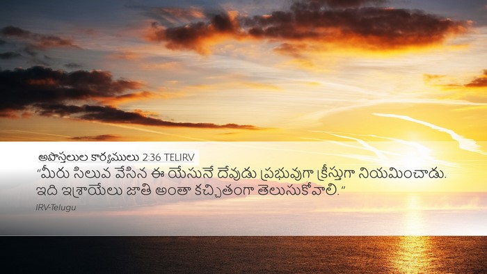 అపొస్తలుల కార్యములు 2:36 TELIRV Bible Verse Image