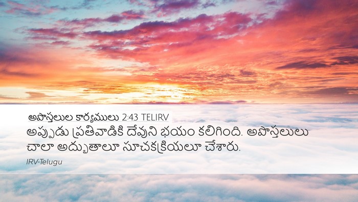 అపొస్తలుల కార్యములు 2:43 TELIRV Bible Verse Image