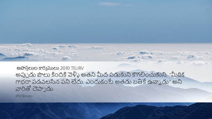 అపొస్తలుల కార్యములు 20:10 TELIRV Bible Verse Image
