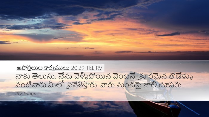 అపొస్తలుల కార్యములు 20:29 TELIRV Bible Verse Image
