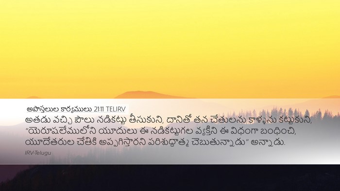 అపొస్తలుల కార్యములు 21:11 TELIRV Bible Verse Image