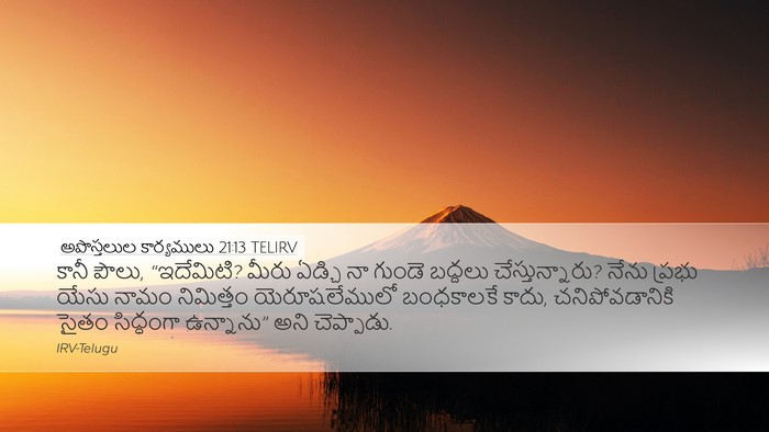 అపొస్తలుల కార్యములు 21:13 TELIRV Bible Verse Image